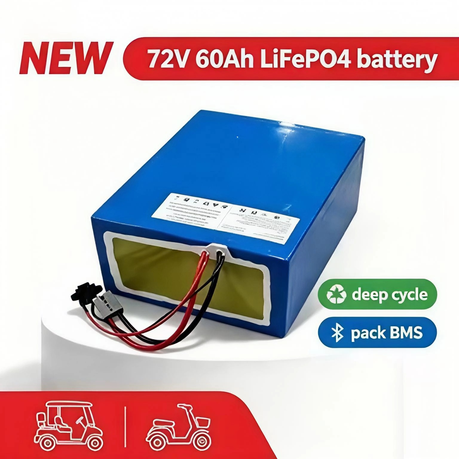 リチウム72V 60Ah lifepo4バッテリーパック B - 72V 60Ah Lifepo4 Battery Pack のレビューと価格